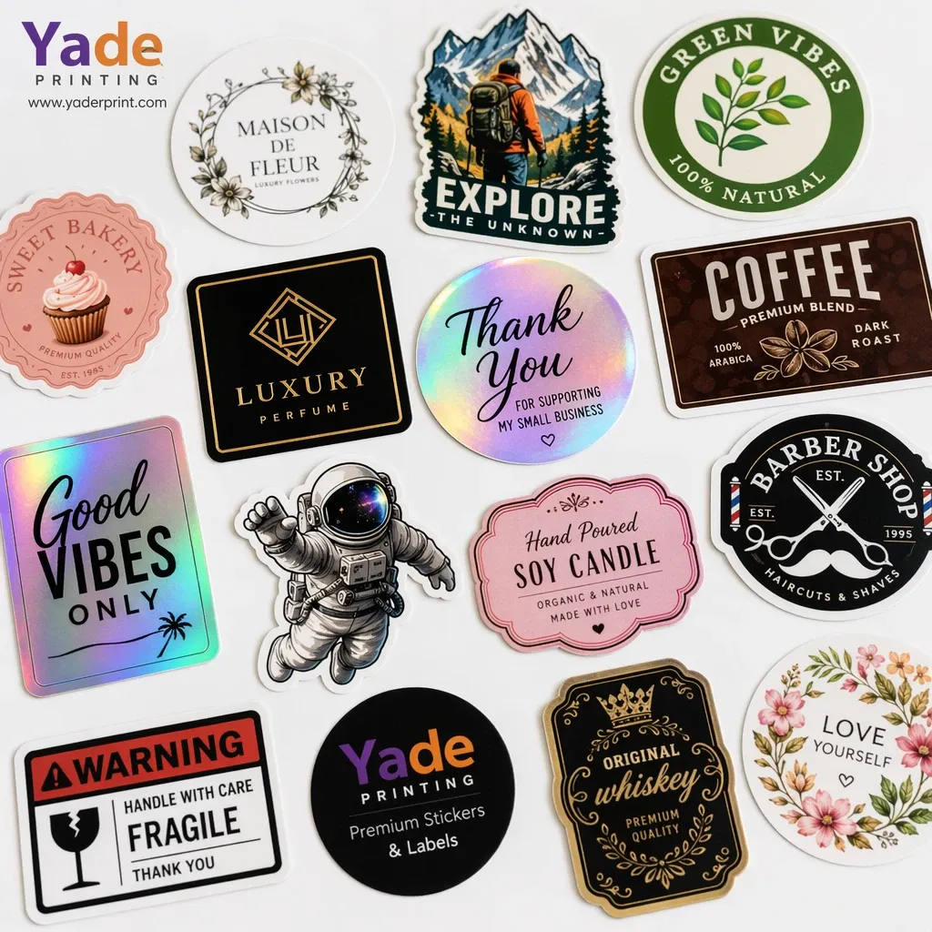 Custom-shaped stickers and labels